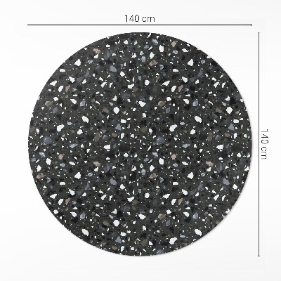 Rond pvc tapijt Donker decoratief steengoed