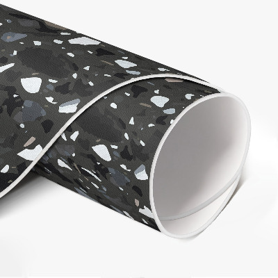 Rond pvc tapijt Donker decoratief steengoed