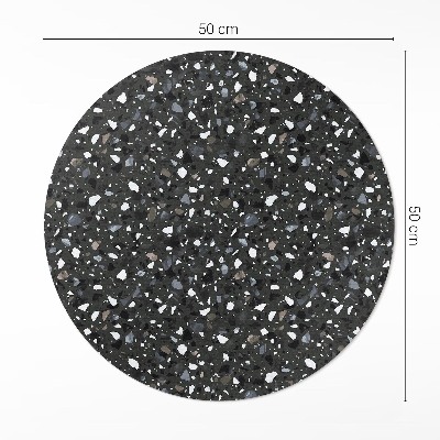 Rond pvc tapijt Donker decoratief steengoed