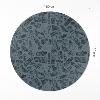Vinyl vloerkleed rond Stenen pad elegant patroon