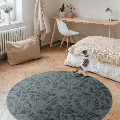 Vinyl vloerkleed rond Stenen pad elegant patroon