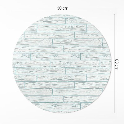 Pvc mat rond Lichte houten vloerpanelen