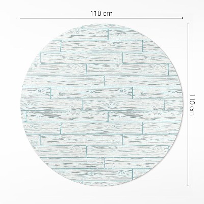 Pvc mat rond Lichte houten vloerpanelen