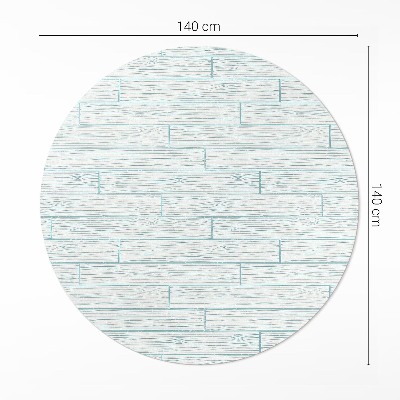 Pvc mat rond Lichte houten vloerpanelen