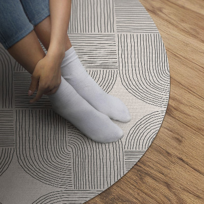 Pvc mat rond Lineair vlecht decoratief vintage patroon