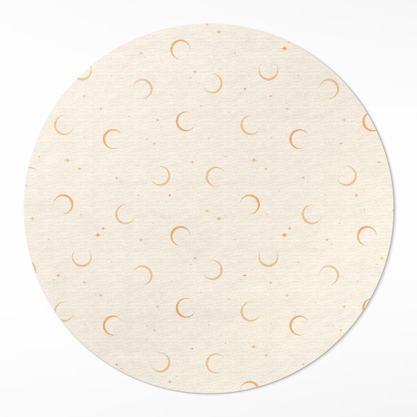 Rond pvc tapijt Kleine manen en sterren boho-ruimte