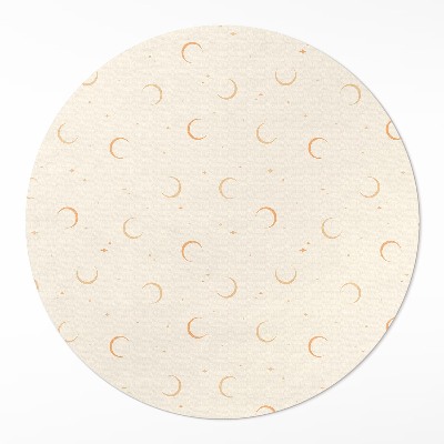 Rond pvc tapijt Kleine manen en sterren boho-ruimte