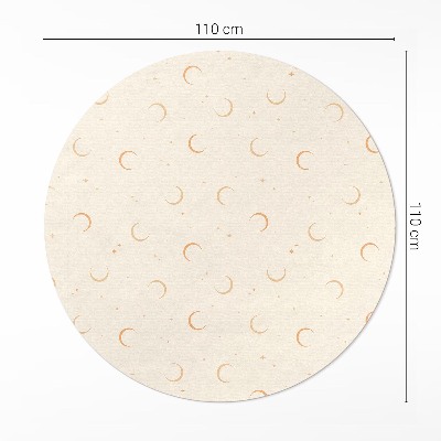 Rond pvc tapijt Kleine manen en sterren boho-ruimte