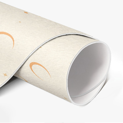 Rond pvc tapijt Kleine manen en sterren boho-ruimte