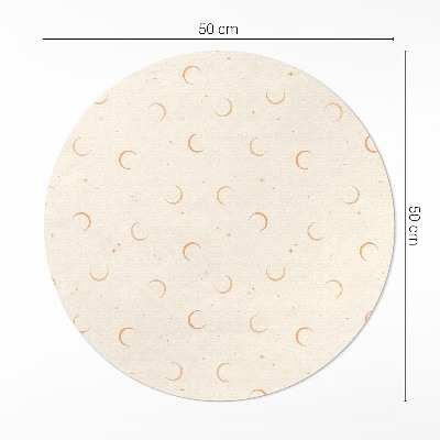 Rond pvc tapijt Kleine manen en sterren boho-ruimte