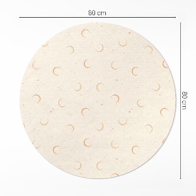 Rond pvc tapijt Kleine manen en sterren boho-ruimte