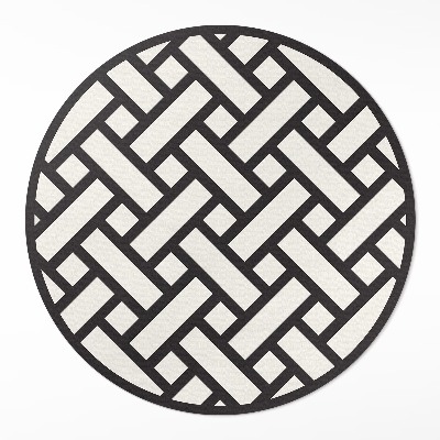 Pvc mat rond Eenvoudige illustratie van rieten weefwerk