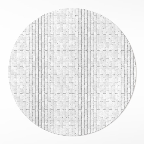 Rond pvc tapijt Heldere bakstenen elegante mozaïek