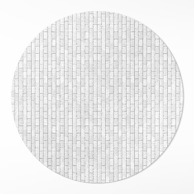 Rond pvc tapijt Heldere bakstenen elegante mozaïek
