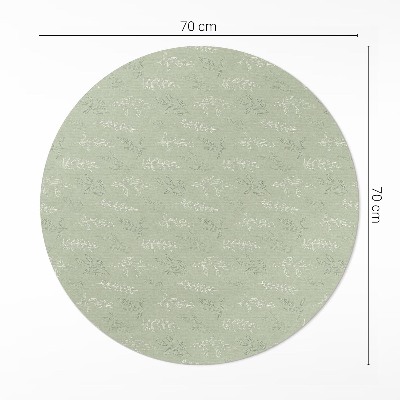 Rond pvc tapijt Subtiele bladtakjes in boho-stijl