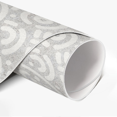 Pvc mat rond Abstracte oosterse vormen boho lijnen