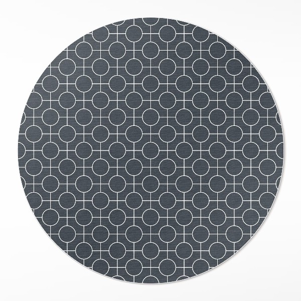 Vinyl vloerkleed rond Regelmatig geometrisch patroon met cirkels