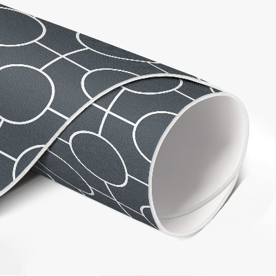 Vinyl vloerkleed rond Regelmatig geometrisch patroon met cirkels