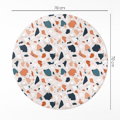 Rond pvc tapijt Pastelkleurige decoratieve steen in boho-stijl