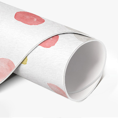 Vinyl vloerkleed rond Geschilderde stippen aquarel boho