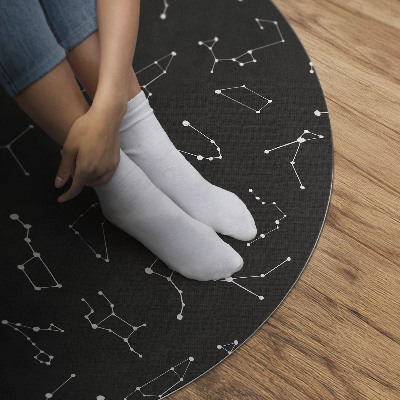 Pvc mat rond Sterrenbeelden horoscoop dierenriem kosmos