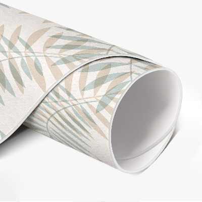 Pvc mat rond Delicaat tropisch bladeren boho-patroon