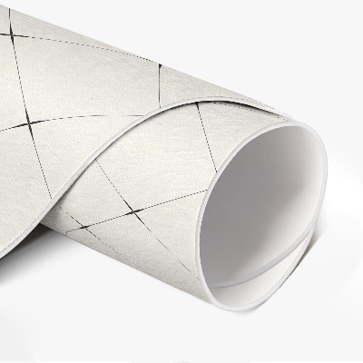 Rond pvc tapijt Subtiele vierkanten van lichte tegels