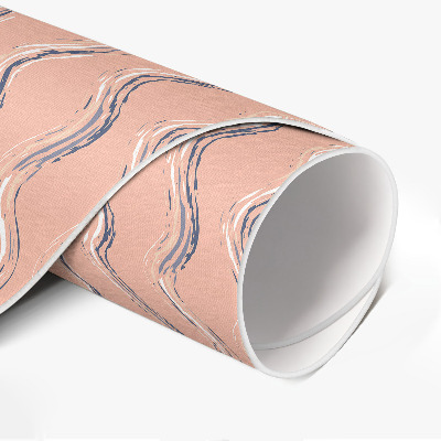 Pvc mat rond Boho-golven in pastelkleuren