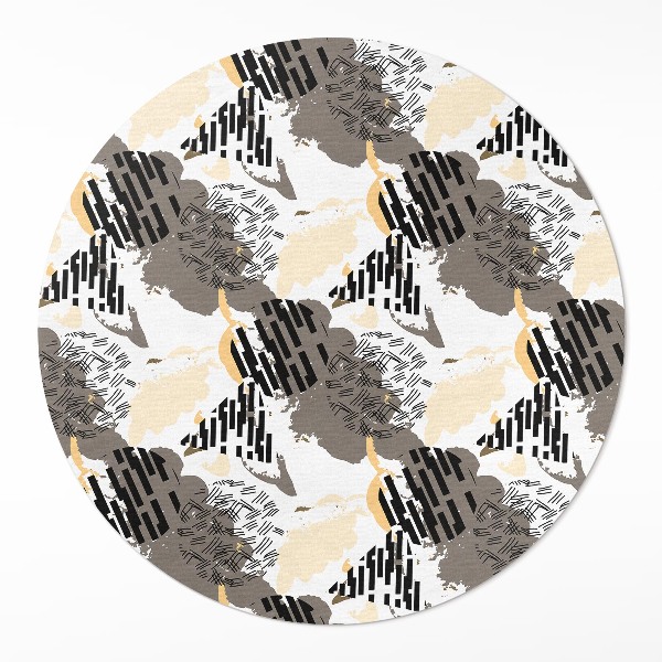 Pvc mat rond Abstracte compositie van vlekken en vormen