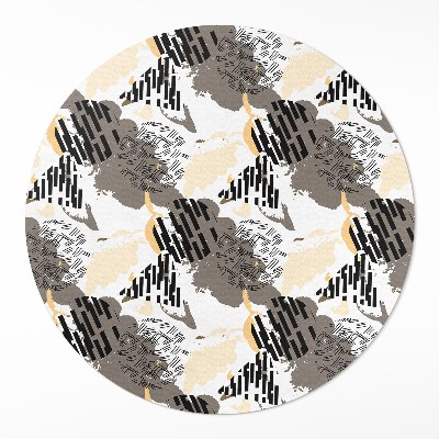 Pvc mat rond Abstracte compositie van vlekken en vormen