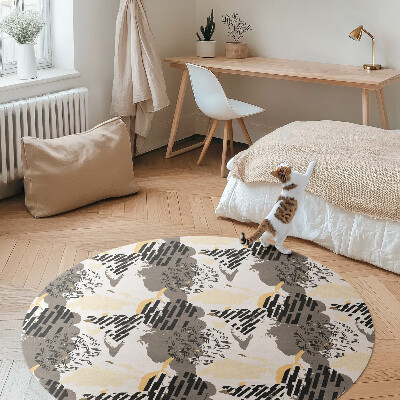 Pvc mat rond Abstracte compositie van vlekken en vormen