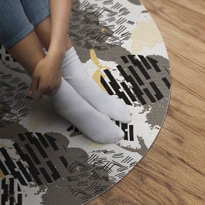 Pvc mat rond Abstracte compositie van vlekken en vormen