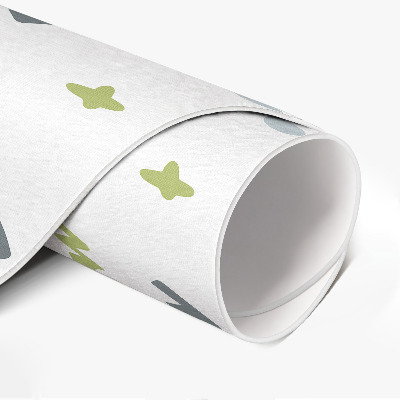 Rond pvc tapijt Pastelkleurige iconen en vormen in boho-stijl