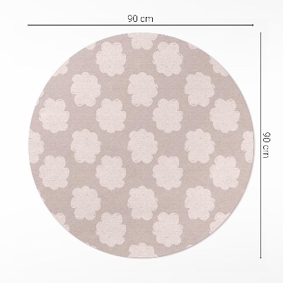 Vinyl vloerkleed rond Geschilderde wolken in pastelkleuren