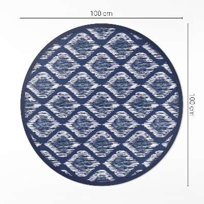 Pvc mat rond Elegant stof imitatiepatroon