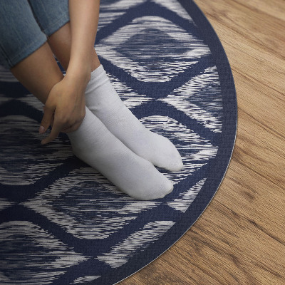 Pvc mat rond Elegant stof imitatiepatroon