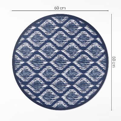 Pvc mat rond Elegant stof imitatiepatroon