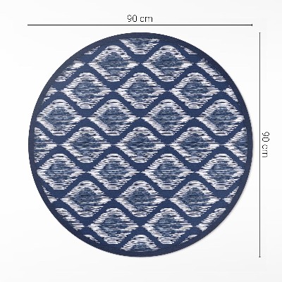 Pvc mat rond Elegant stof imitatiepatroon