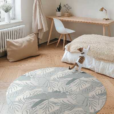 Pvc mat rond Delicate takjes op een lichte achtergrond