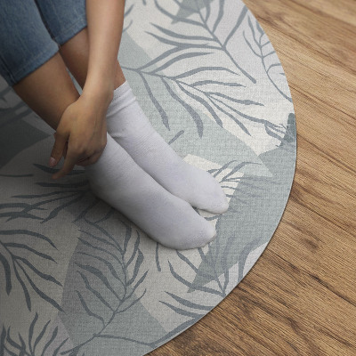 Pvc mat rond Delicate takjes op een lichte achtergrond