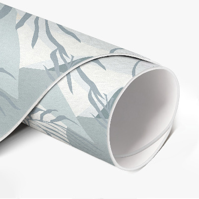 Pvc mat rond Delicate takjes op een lichte achtergrond