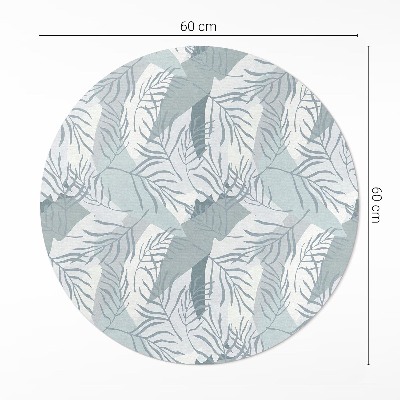 Pvc mat rond Delicate takjes op een lichte achtergrond