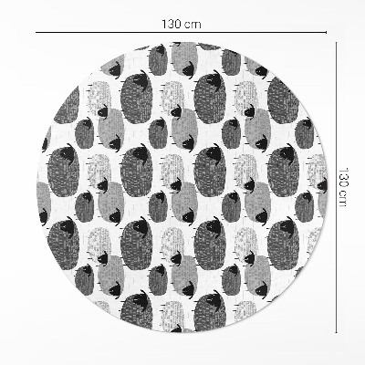 Rond pvc tapijt Geschilderd schaap regelmatig patroon