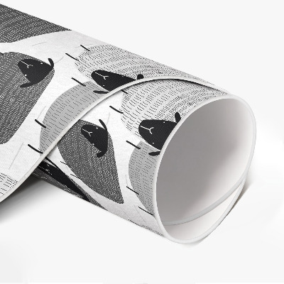 Rond pvc tapijt Geschilderd schaap regelmatig patroon