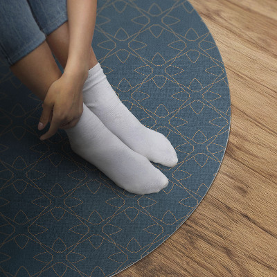 Vinyl vloerkleed rond Fijne ornamenten, regelmatig patroon