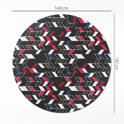 Vinyl vloerkleed rond Modern design, modieus geometrisch patroon