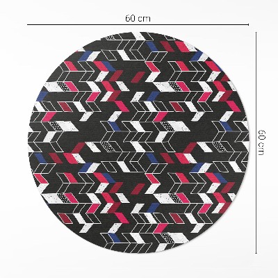 Vinyl vloerkleed rond Modern design, modieus geometrisch patroon