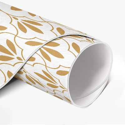 Pvc mat rond Decoratieve bladeren, regelmatig patroon