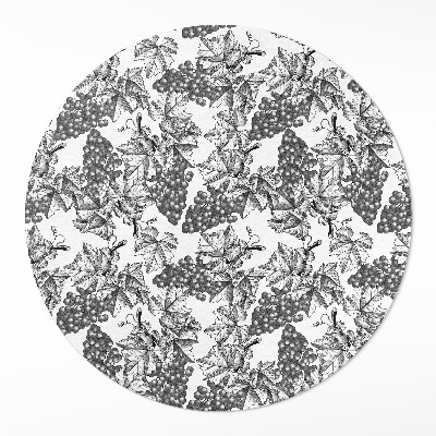 Pvc mat rond Vintage wijnschets