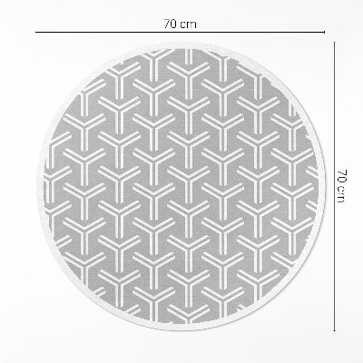 Pvc mat rond Regelmatig decoratief patroon